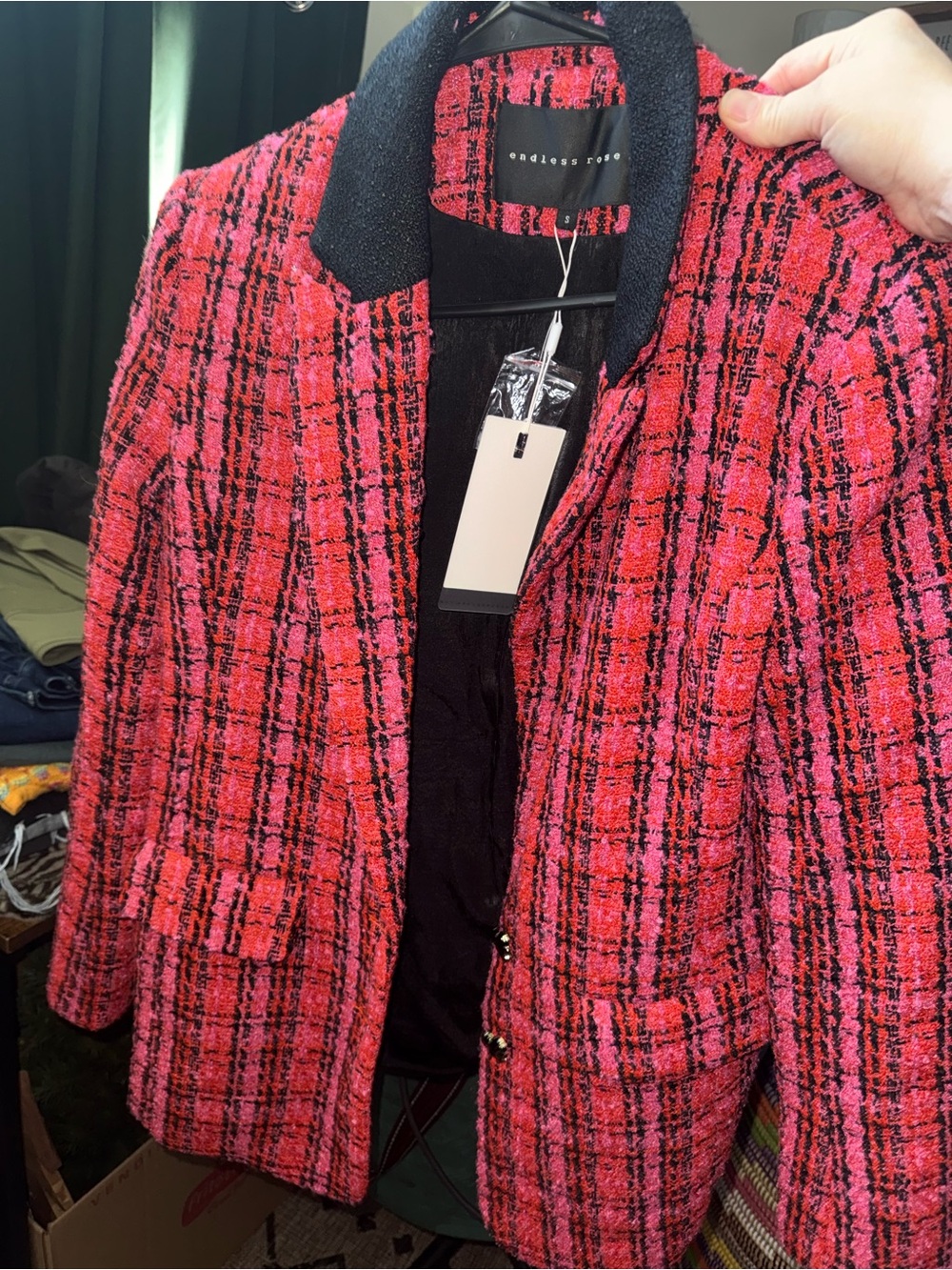 Endless rose tweed blazer NWT